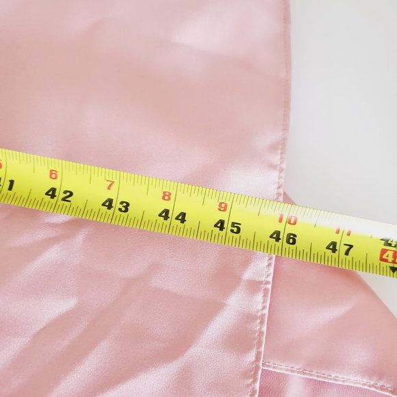 GATHER & GOWN Pink Satin Bridesmaid Formal A-Line Dress - Picture 15 of 15